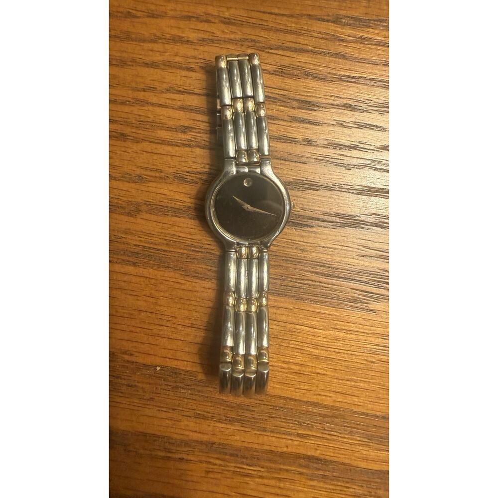 Vintage Movado 84.45.821 Museum Two-Tone Swiss Quartz Watch New Battery